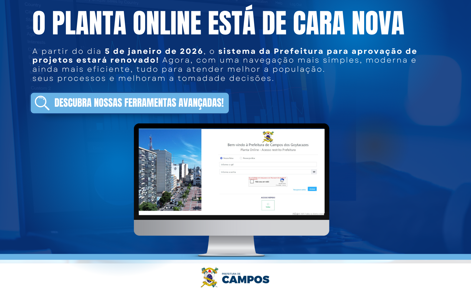 Prefeitura ter&aacute; nova vers&atilde;o do sistema Planta On-line
